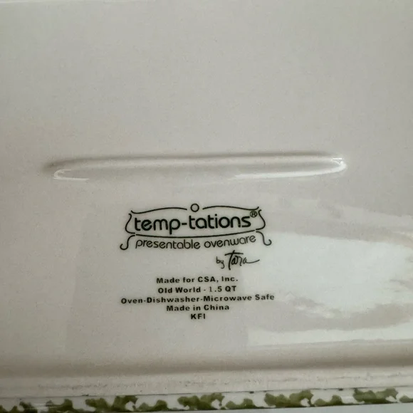Vintage Temptations By Tara Old World Green Loaf/Casserole Dish 1.5 qt - Picture 7 of 11